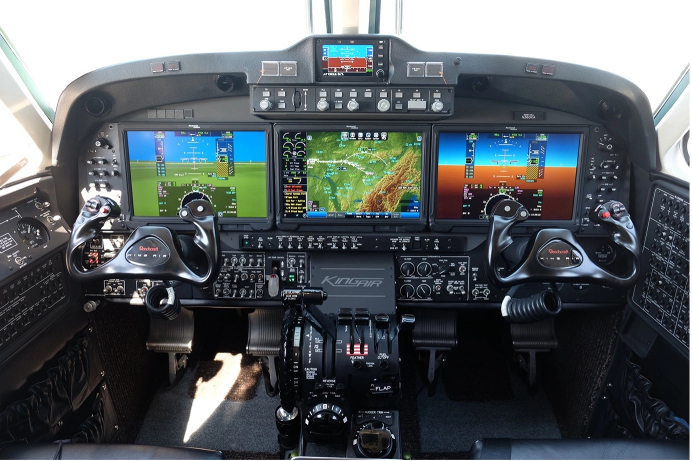  Collins Pro Line Fusion avionics in a King Air 360 cockpit
