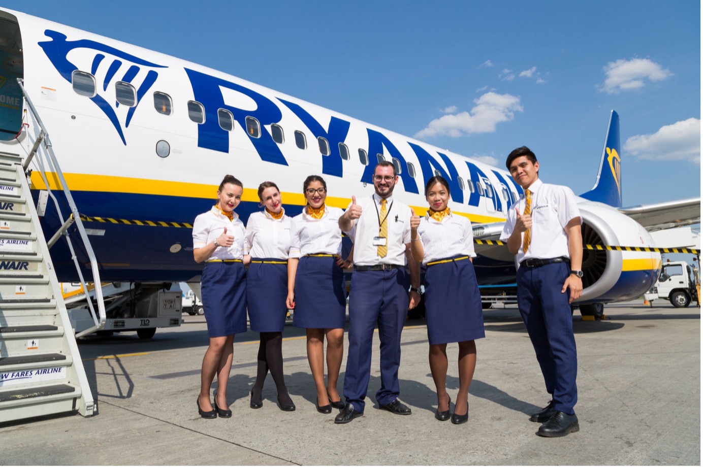 Ryanair flight attendants.