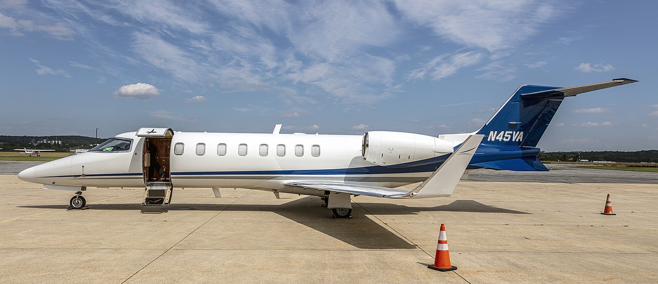 Learjet 45 N45VA at Frederick Municipal Airport, Maryland, USA