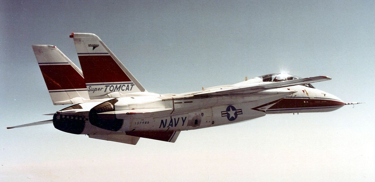 The Grumman F-14B Tomcat prototype (BuNo 157986) in flight