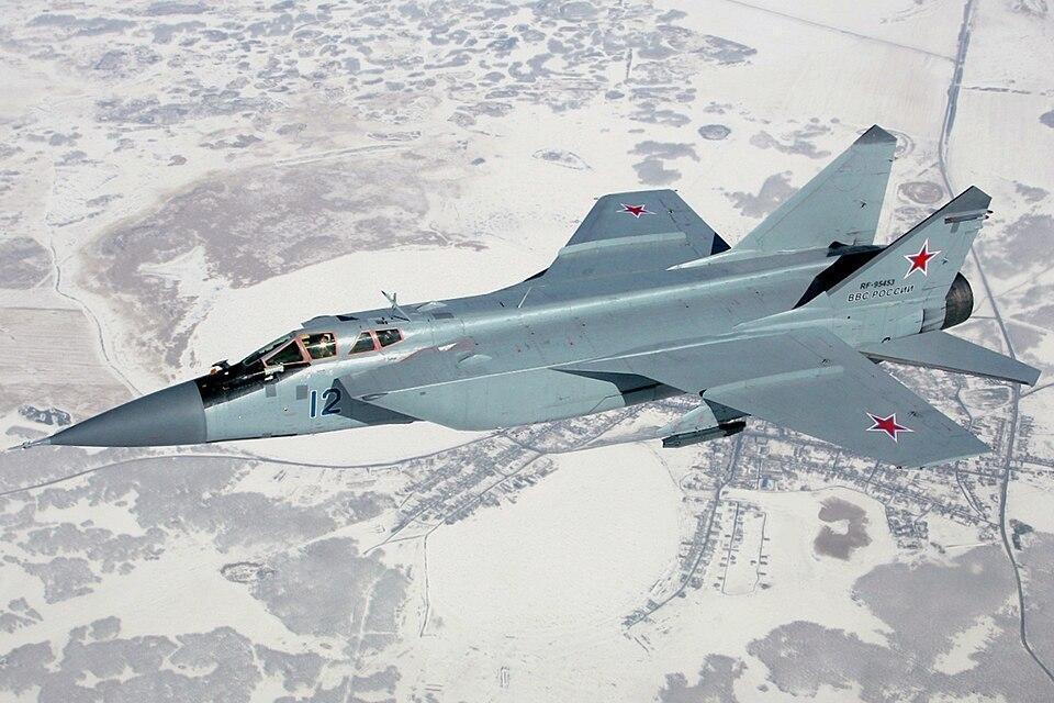 MiG-31 flying over Russia