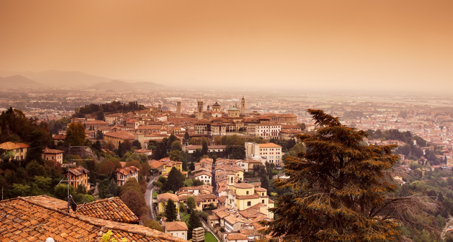 Bergamo city view