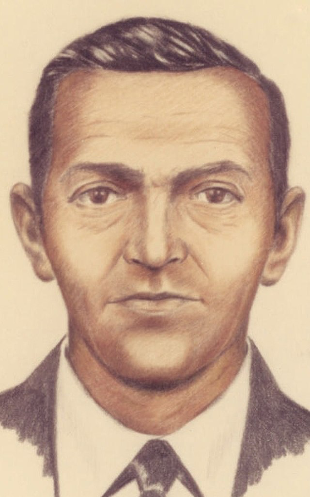Composite Sketch created by the FBI of D.B. Cooper.