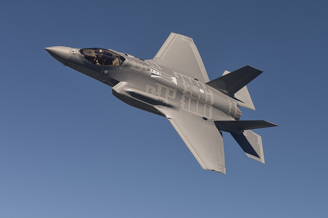 F-35 flying in the sky