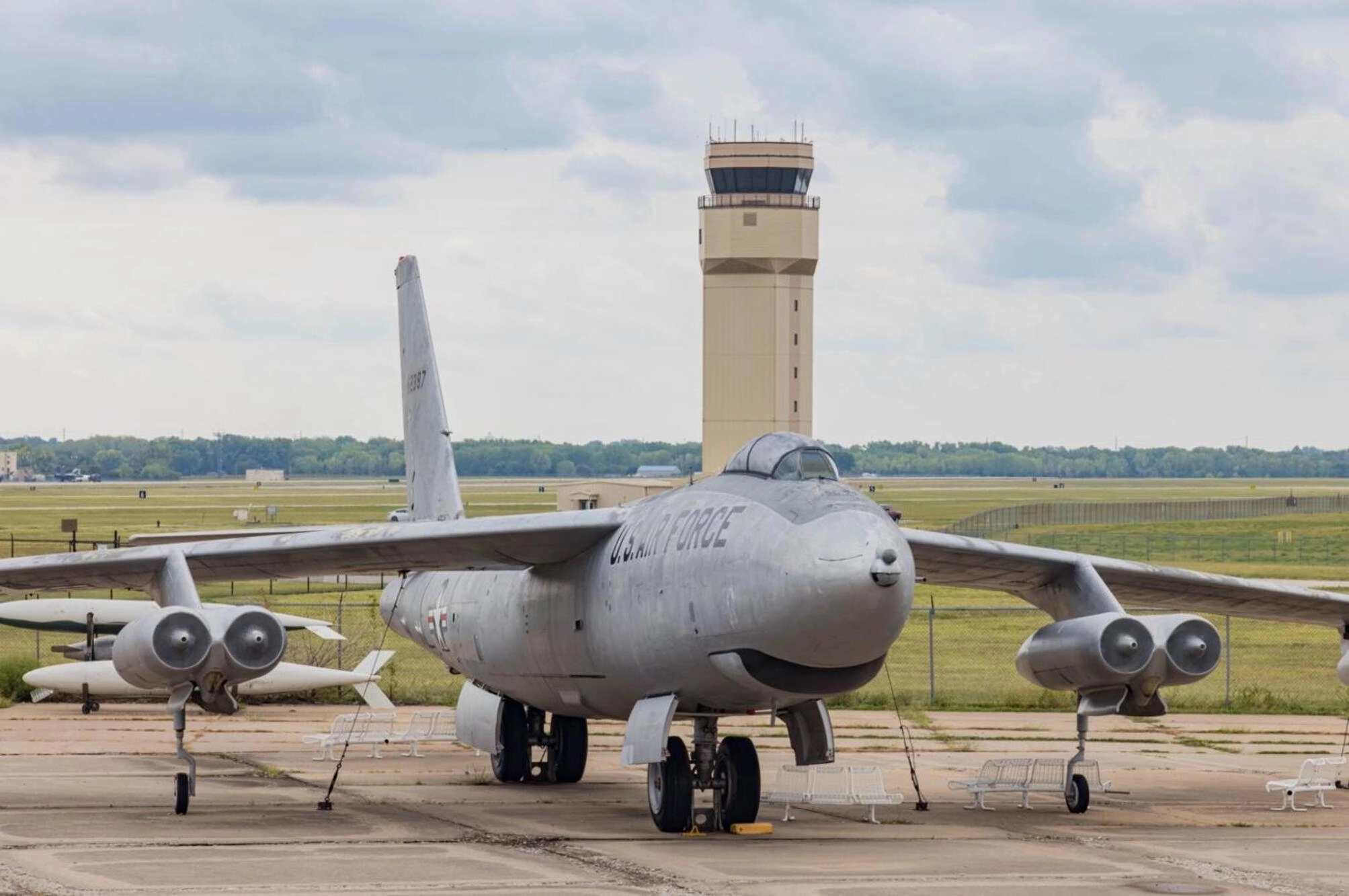 Boeing B-47 Stratojet standing on a runway