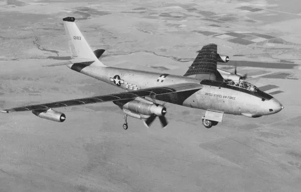 Boeing XB-47D Stratojet testbed for Wright YT49 turboprop engine