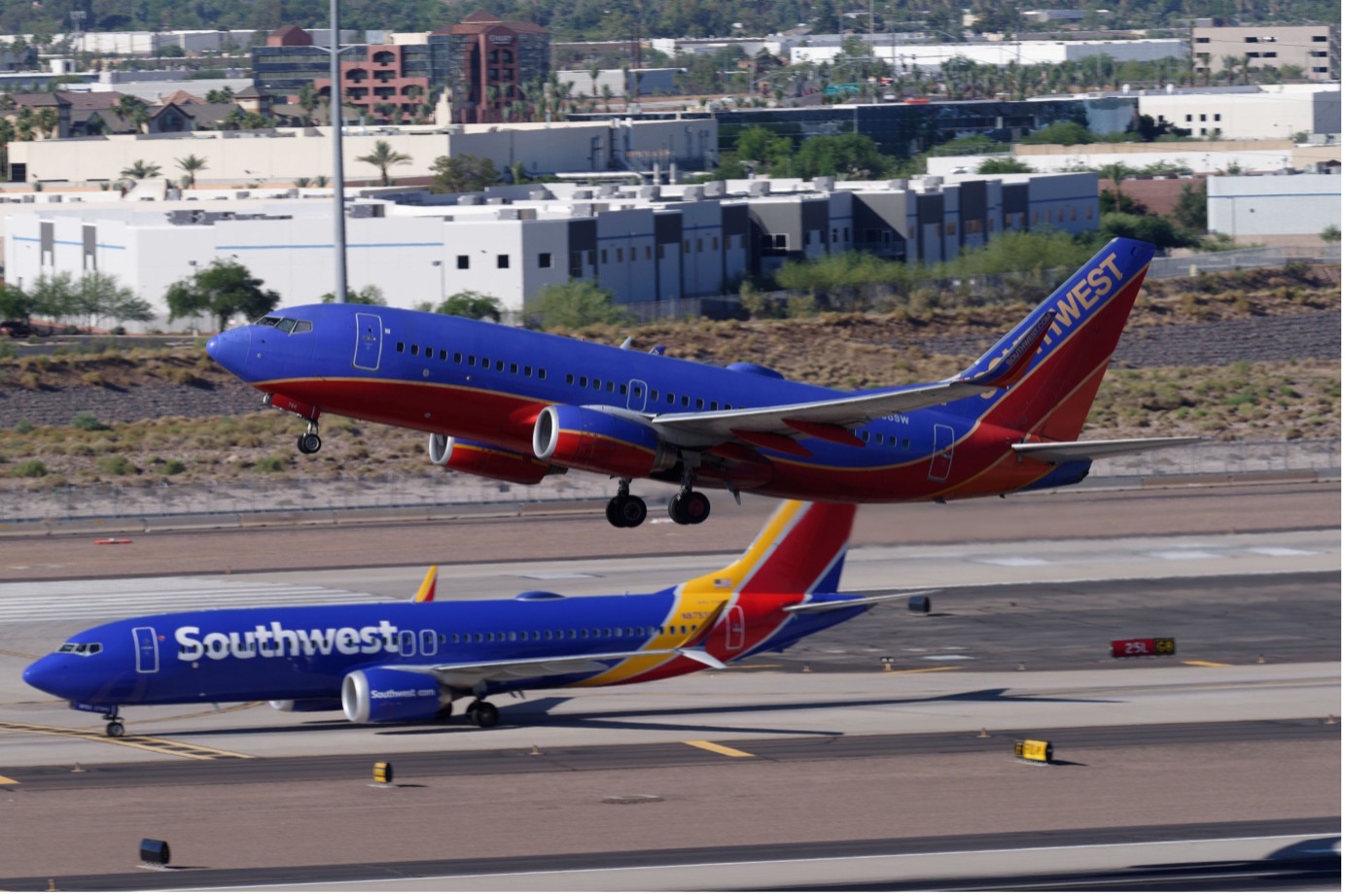 Southwest plane taking off