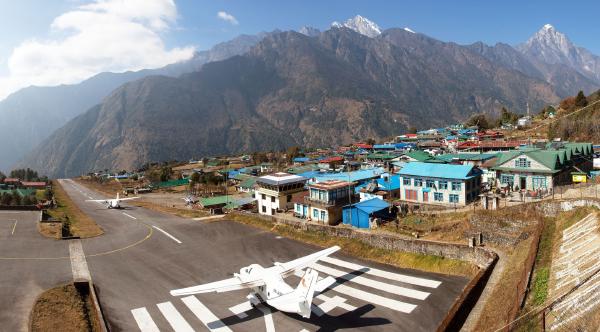 view of Lukla village and Lukla airport