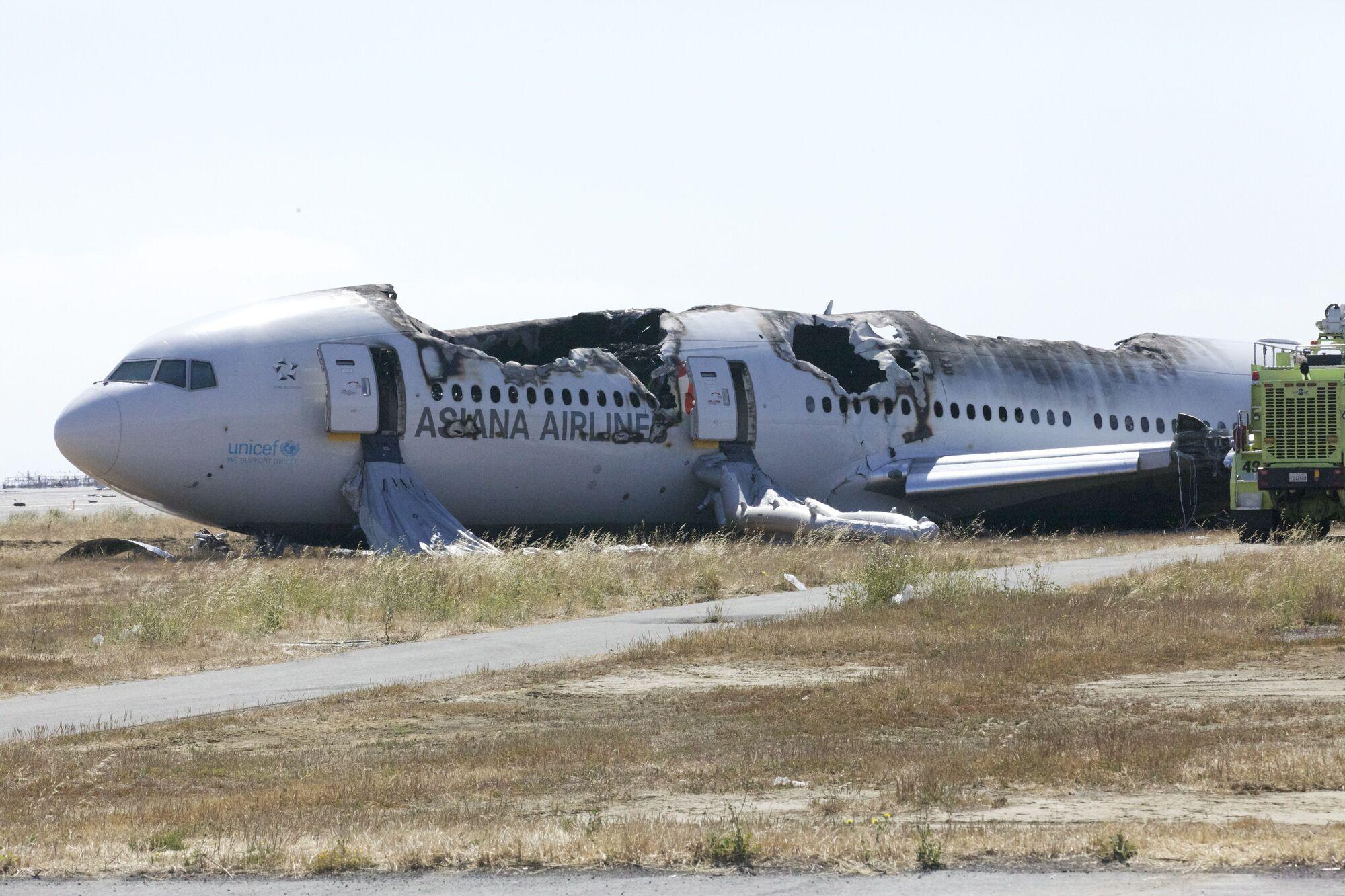 Asiana Airlines Flight 214 wreckage