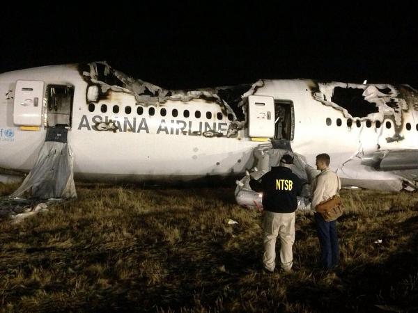 NTSB investigators conduct first site assessment of Asiana Airlines Flight 214 in San Francisco